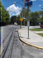 Whenever A MTA Bus Stops Here I Expect The Sinkhole Around The Sewer To Swallow The Bus!!