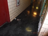 Sometimes Two Or Three Times A Day The Tenants From Apartment 2C Throw Their Unbagged Trash In And Around The Trash Chute Onto The Hallway Floor!!