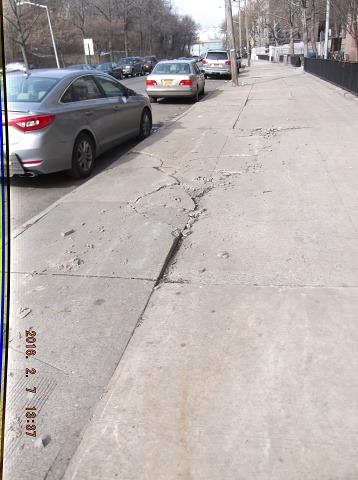 The Ruptured Sidewalk Is Crumbling Into Pieces!!
