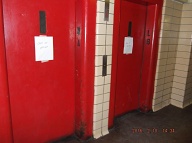 NINE STORIES OF BUILDING HERE TODAY AND NO WORKING ELEVATORS AT ALL!!