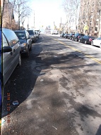 The Sinkhole Above Looking Towards Richmond Terrace!!  311 Complaint Number C1-1-1216574901.  2-22-16
