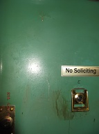 I Opened My Apartment Door This Morning To Find Yet More Apartment 2C Nasty Spit Upon My Door!! When I Got Back Home I Took A Picture Of My Door As Yet Another Narcotics Purchaser Waited Outside Apt. 2C For His Illegal Drugs!!