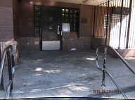 For A Change The Front Door To This Notorious New York City Housing Authority Building Is Closed And Locked Magnetically But The Filth Is Still Very Clearly Visible!!