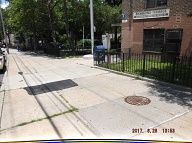 Here The Busted Sidewalk Outside Of The Richmond Terrace Management Office Has Been Filled With Tar!!