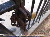 The Gate To The Grass Lawn Is Closed And Locked!