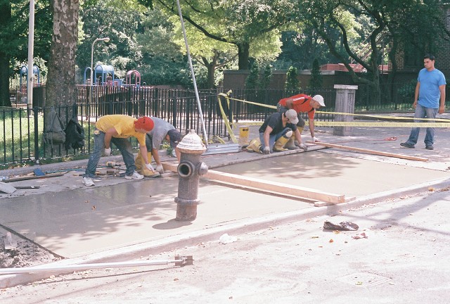 Sam, And His Crew, Fixing The Sidewalk!