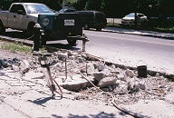 The DOT Says A Ruptured Sewer Line Caused This Sidewalk To Collapse But The DEP Continually Ignores Them!! Who Knows How Long The NEW Sidewalk Is Going To Last After It Is Finally Laid Down??